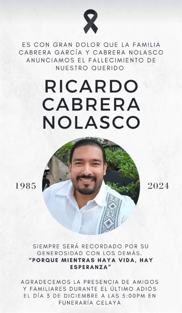 Fallece Ricky Cabrera, conocido activista de Coatzacoalcos