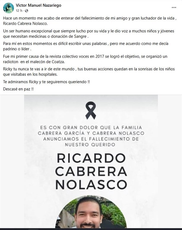 Así despiden en redes sociales a Ricky Cabrera, pioero de la risoterapia en Coatzacoalcos