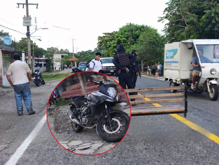 Motopatrulleros impactan a pareja de motociclistas en la carretera Martínez-Misantla