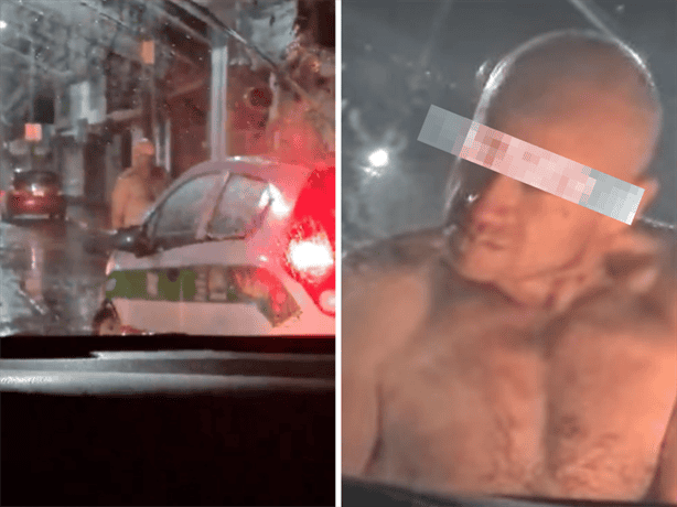 Hombre se lanza contra autos en la avenida Rébsamen de Xalapa: ¿y la policía? (+Video) 