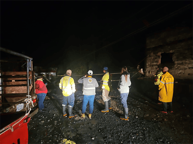 Protección Civil de Veracruz atiende derrumbe en Tlapacoyan tras lluvias intensas