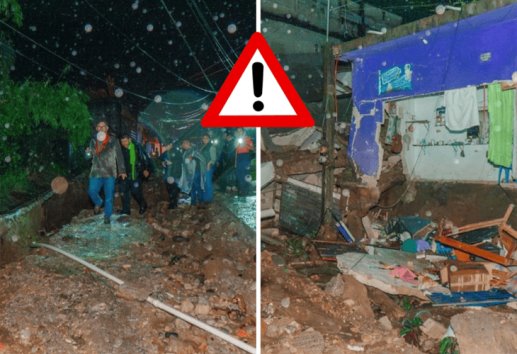 Intensas lluvias en Tlapacoyan dejan afectaciones; 2 viviendas colapsaron