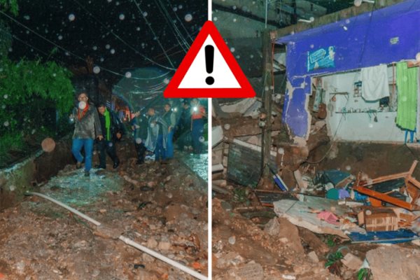 Intensas lluvias en Tlapacoyan dejan afectaciones; 2 viviendas colapsaron