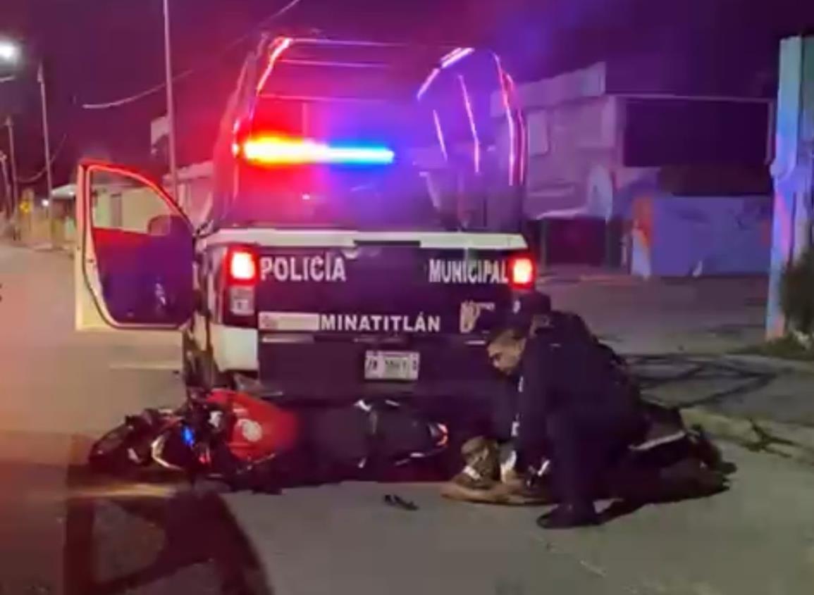 Joven motociclista impactado por policías municipales fue dejado en libertad