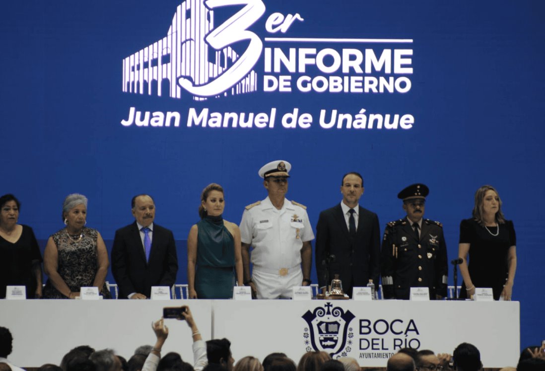 Juan Manuel de Unánue rinde su Tercer Informe de Gobierno como alcalde de Boca del Río