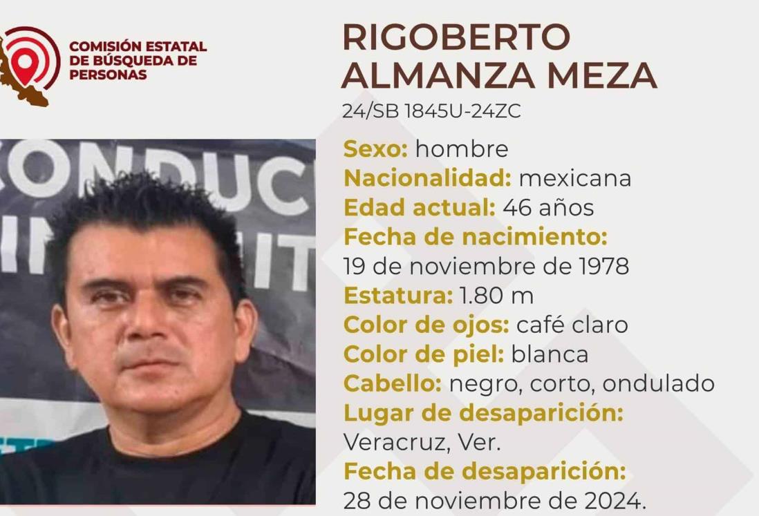 Se cumple una semana de la desaparición de Rigoberto Almanza Meza en Veracruz