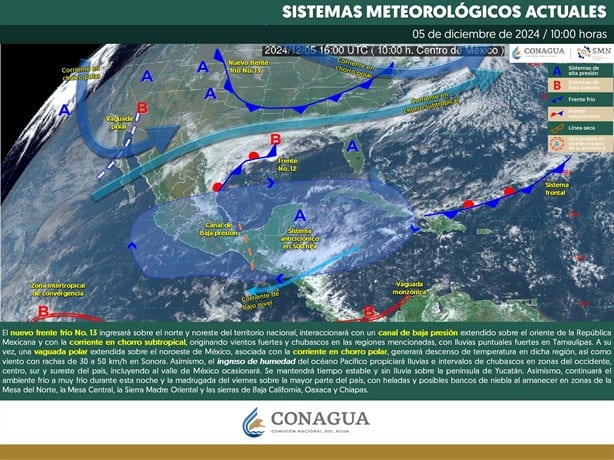 Frente frío 13: Así estará el clima en Xalapa el fin de semana del 6 al 8 de diciembre