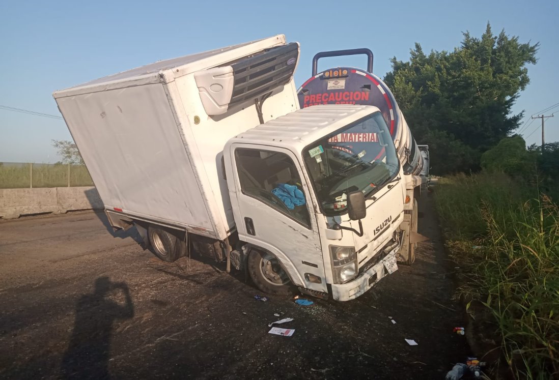 Accidente en Puente Nacional deja tres búfalos muertos y daños materiales graves