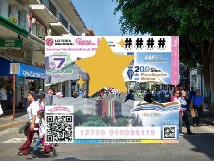 Con boletos de 20 pesos de la Lotería Nacional, gana 7 millones en Xalapa