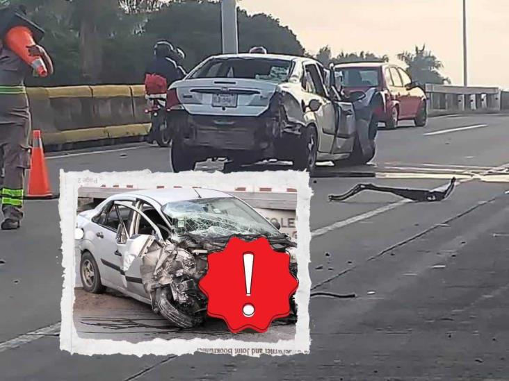 Fuerte accidente en la autopista Puebla-Veracruz deja una lesionada