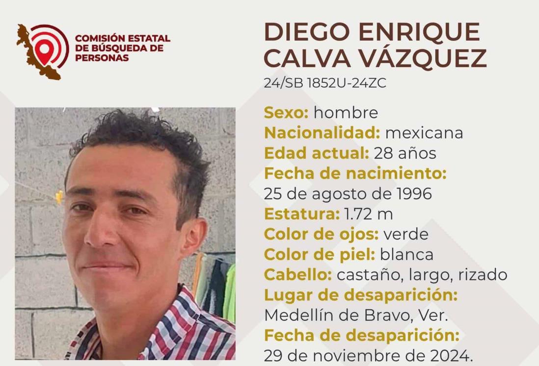 Desaparece el joven Diego Enrique Calva en el municipio de Medellín