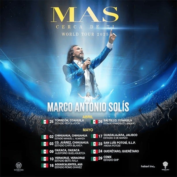 Marco Antonio Solís en Veracruz: este día saldrán a la venta los boletos para su concierto