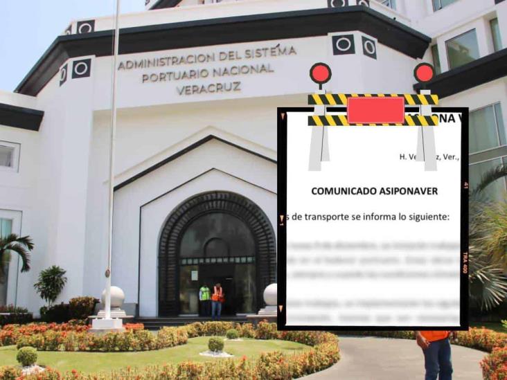 En esta fecha, Asipona Veracruz cerrará vialidades en bulevar portuario