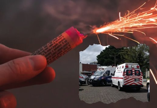 Durante diciembre incrementan emergencias por quema de pirotecnia en Xalapa 