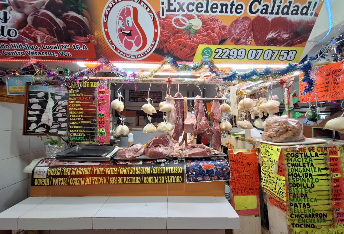 ¡Para la cena navideña! Estos son los precios de la carne en los mercados de Veracruz