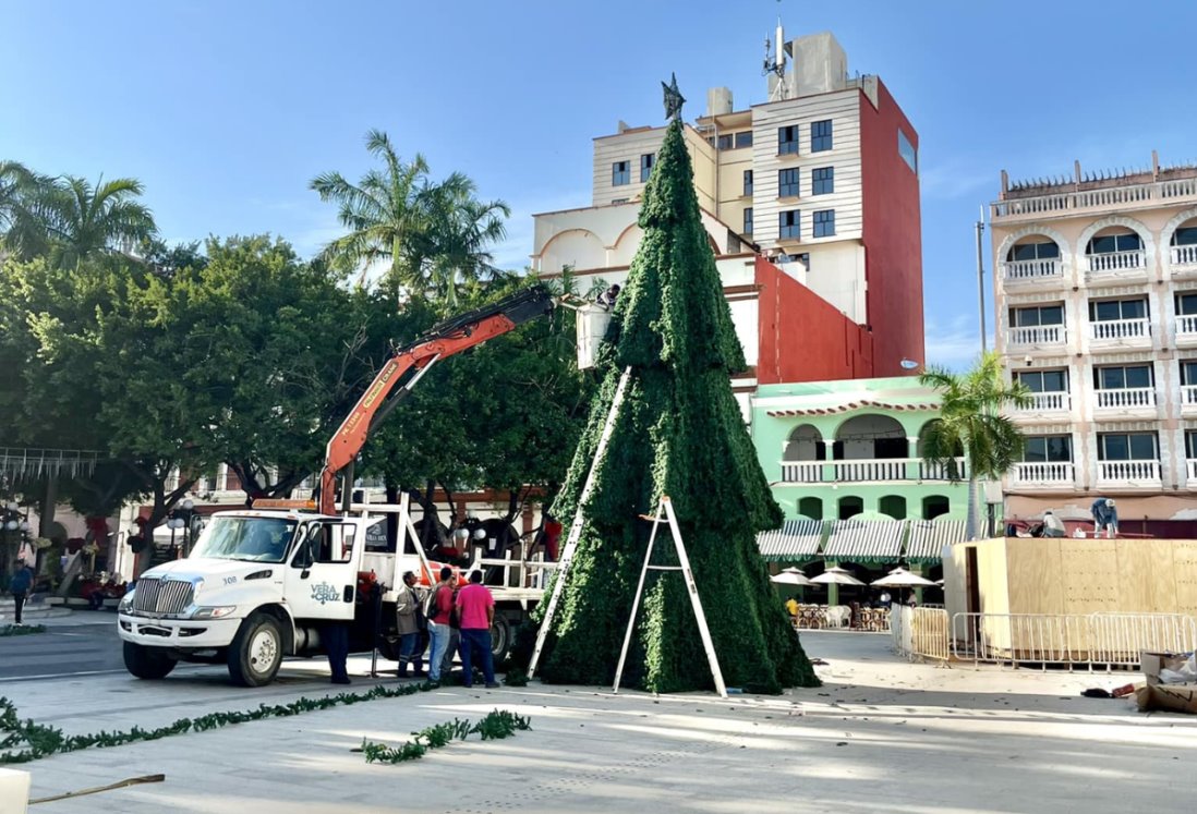 Posponen encendido de árbol de Navidad en Veracruz por evento de norte; será este día