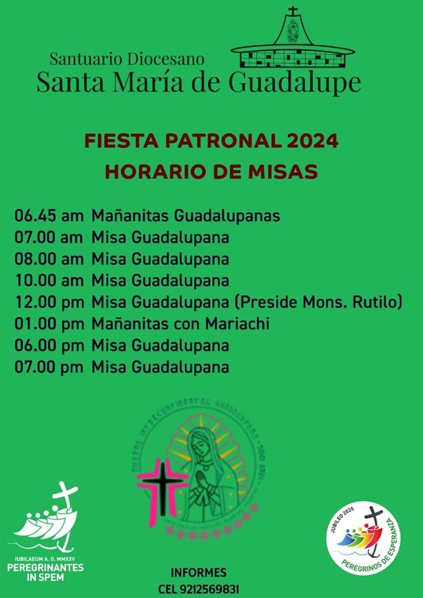 Virgen de Guadalupe: estos son los horarios de misas en Santuario de Coatzacoalcos