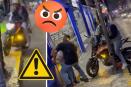Por andar de acróbata, motociclista imprudente casi arrolla a una menor en Córdoba (+Video)
