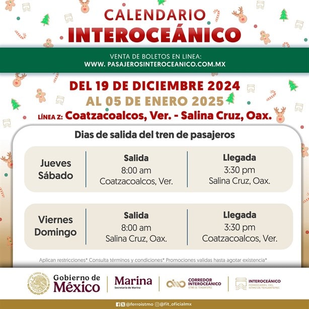 Tren Interoceánico: anuncian nuevo calendario para viajar en diciembre ¿siguen los descuentos?