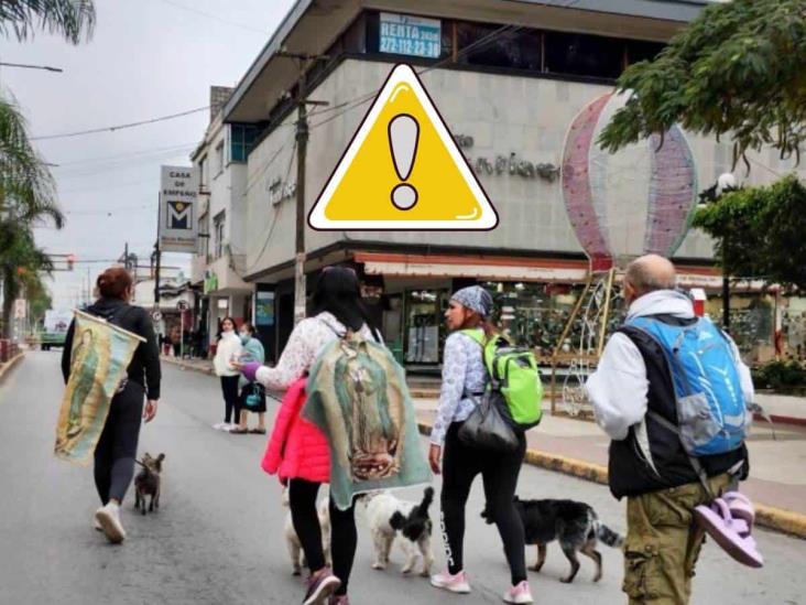 ¡Atento! Por paso de peregrinos, cierran carretera federal Orizaba-Tehuacán