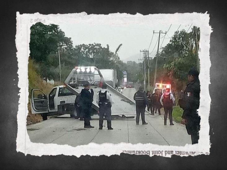 Derrapa cocina móvil de SSP en carretera Las Trancas-Coatepec