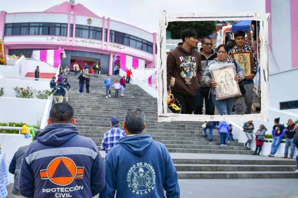 Mantiene PC Xalapa operativo en los alrededores de la Basílica Menor