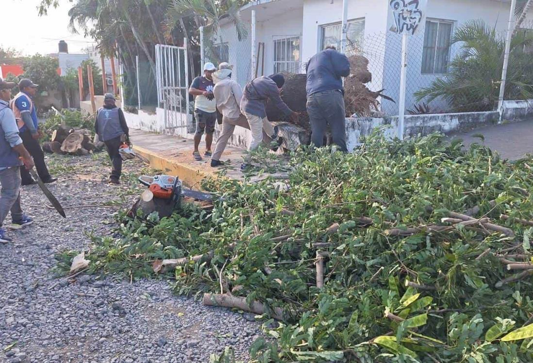 Ayuntamiento atiende daños provocados por el norte en Veracruz