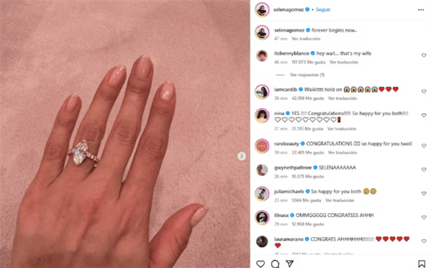 ¿Quién es el prometido de Selena Gomez y cuánto costó el anillo que la tiene tan feliz?