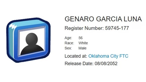 Genaro García Luna es trasladado a una prisión de Oklahoma, esto se sabe