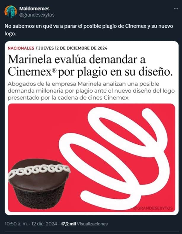 Los memes por el nuevo logo de Cinemex; las redes no perdonan