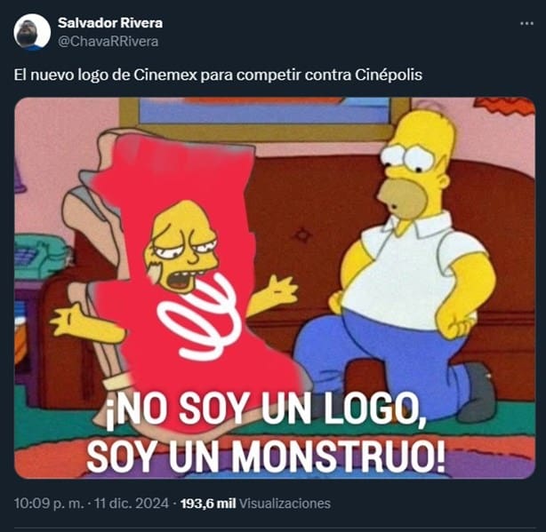 Los memes por el nuevo logo de Cinemex; las redes no perdonan