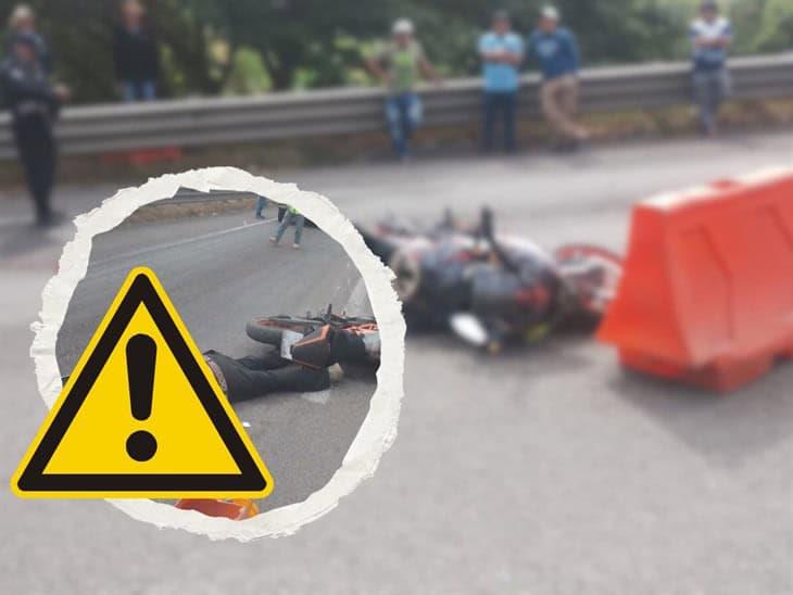 Motociclista pierde la vida en fatal accidente en la carretera Córdoba-Veracruz