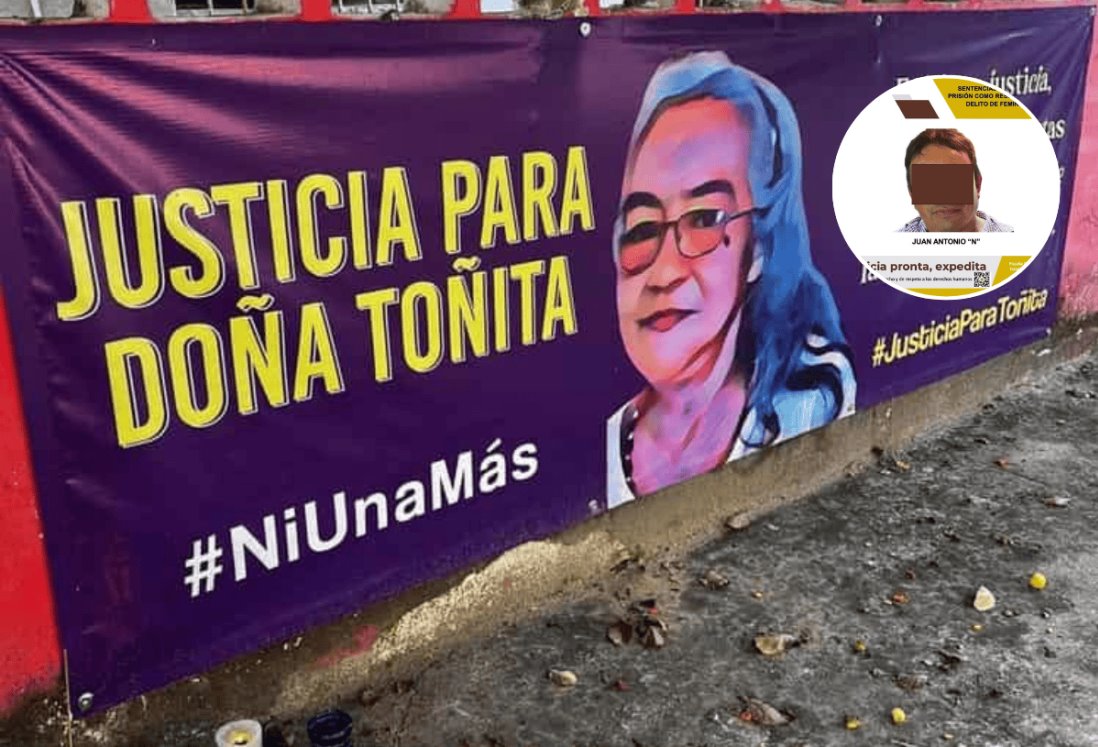 Por el feminicidio de doña Toñita en Veracruz Juan Antonio recibe 40 años de prisión