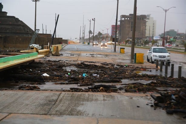 Frente Frío 14: Estas afectaciones dejó en el Malecón ¡Extrema precauciones! FOTOS