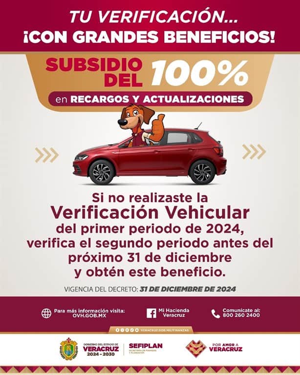 Así puedes acceder a subsidio del 100% en recargos si no realizaste su verificación vehicular