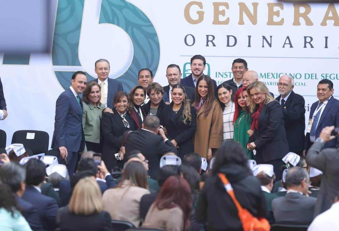 Rocío Nahle, gobernadora de Veracruz asiste a la 115 Asamblea General del IMSS