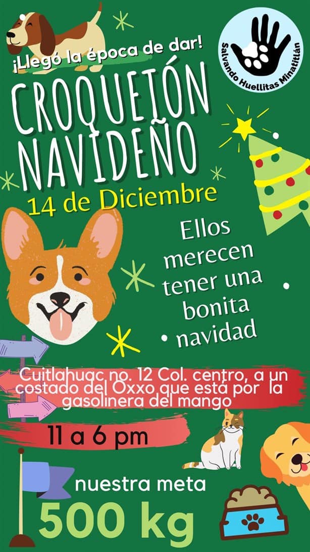 Realizarán "Croquetón Navideño" en Minatitlán; ¿hasta cuándo y qué puedes donar?