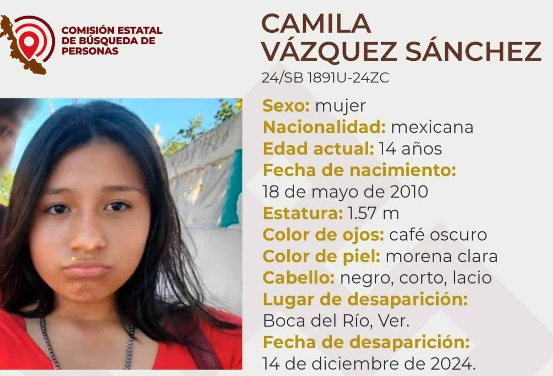 Desaparece la adolescente Camila Vázquez Sanchez en Boca del Río