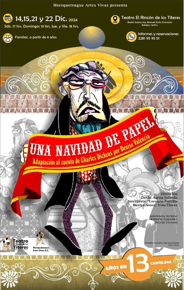 Regresa en temporada Una Navidad de Papel por Merequetengue, en Xalapa