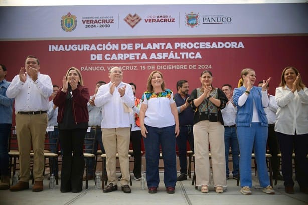 Rocío Nahle inauguró planta procesadora de carpeta asfáltica en Pánuco