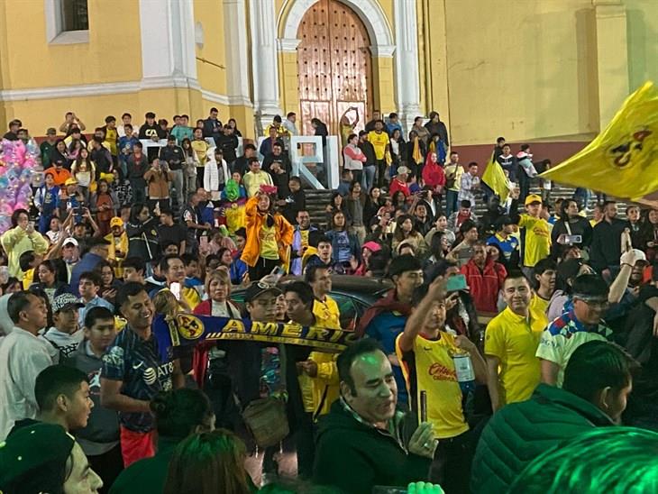 Americanistas celebran desde Xalapa el Tricampeonato de las Águilas (+VIDEO)