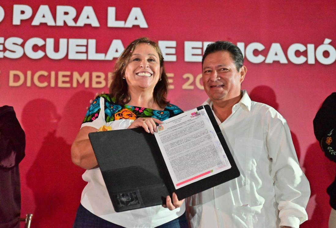 Rocío Nahle anuncia construcción de Centro de Atención Múltiple en Tepetzintla