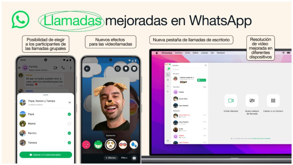 Descubre las nuevas funciones de videollamadas en WhatsApp