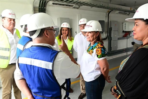 Rocío Nahle supervisa los trabajos de la planta solar de Pánuco