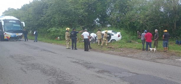 Fuerte accidente en la carretera Martínez-San Rafael deja cuatro lesionados, uno de gravedad