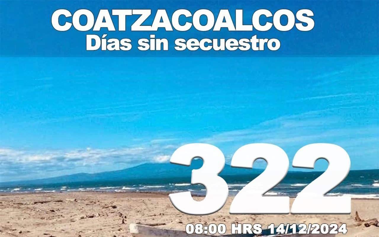 OCC; Coatzacoalcos llegó a los 322 días sin secuestros