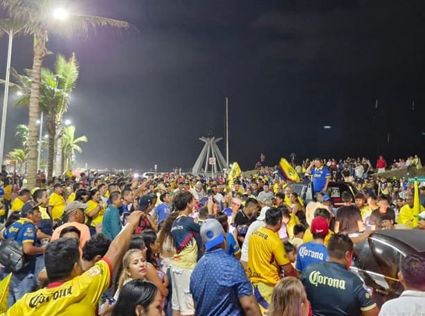 Así celebraron el tricampeonato del América en el Malecón de Coatzacoalcos l FOTOS