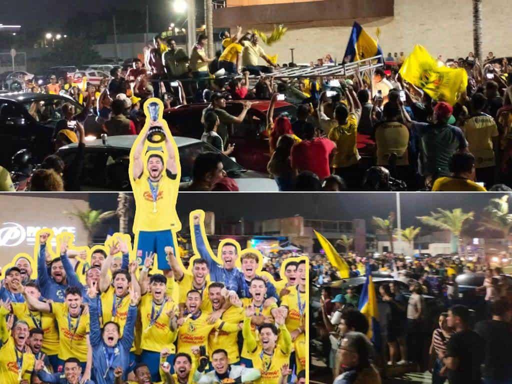 Así celebraron el tricampeonato del América en el Malecón de Coatzacoalcos l FOTOS