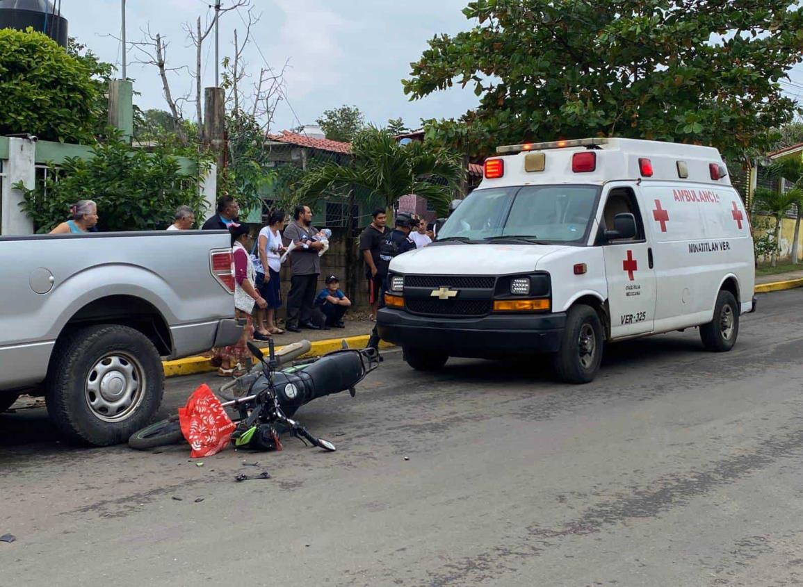 Menor de edad resultó lesionado tras derrapar en su motocicleta