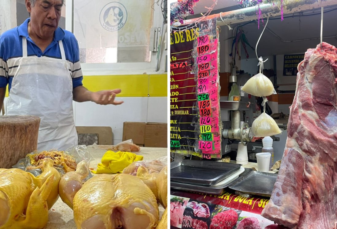 Sube el precio del pollo, carnes de res y cerdo en los mercados de Veracruz